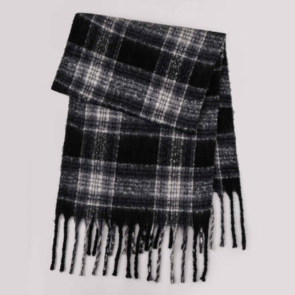 Trendy Plaid Thicken Warm Tassel Knit Scarf MK2BLW6W6NSW75