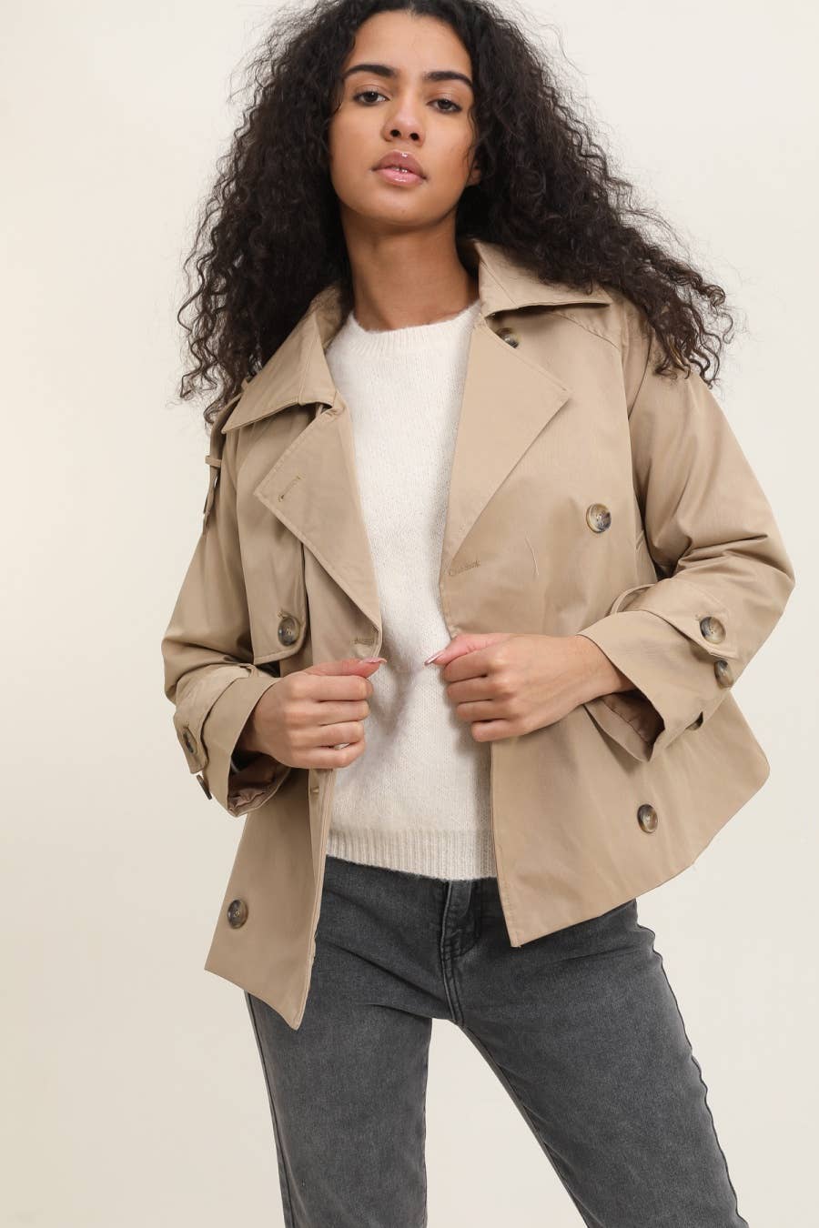 Cropped Trench Coat