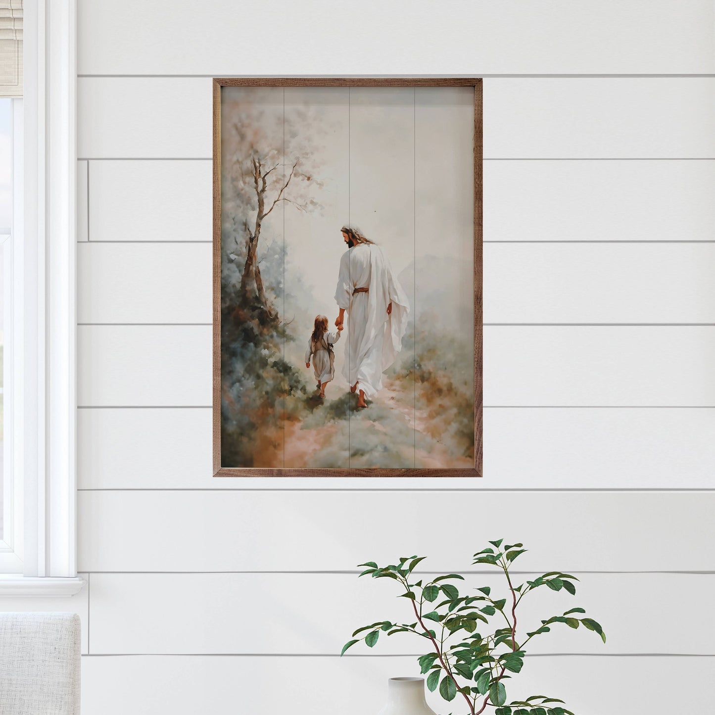 Walking With Jesus Hands Art Print