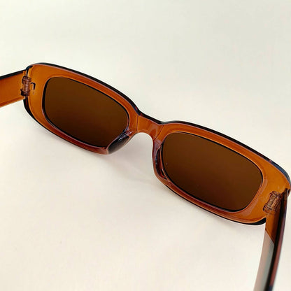 Trendy Small Square Sunglasses for Women, UV400_CWASG0071: BROWN / (OS) 1