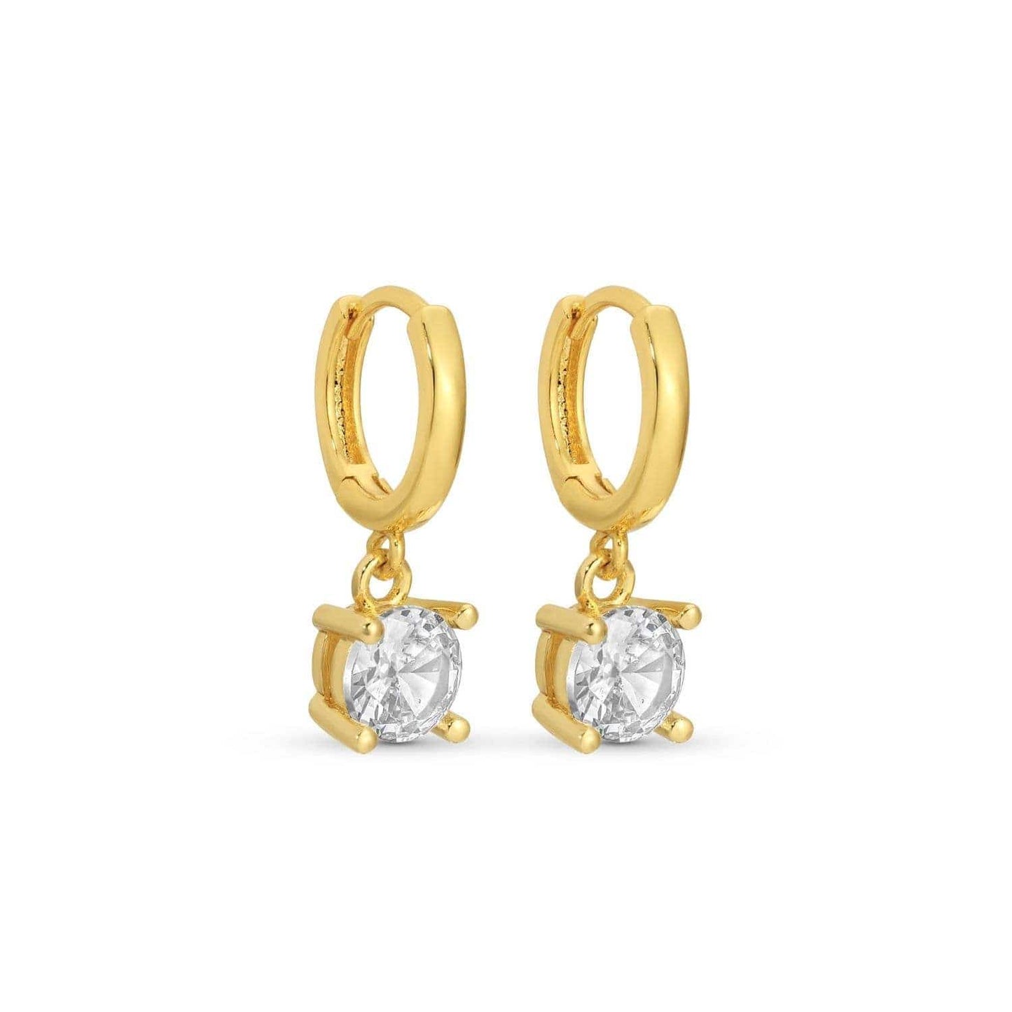 Faux Diamond Huggie Earring