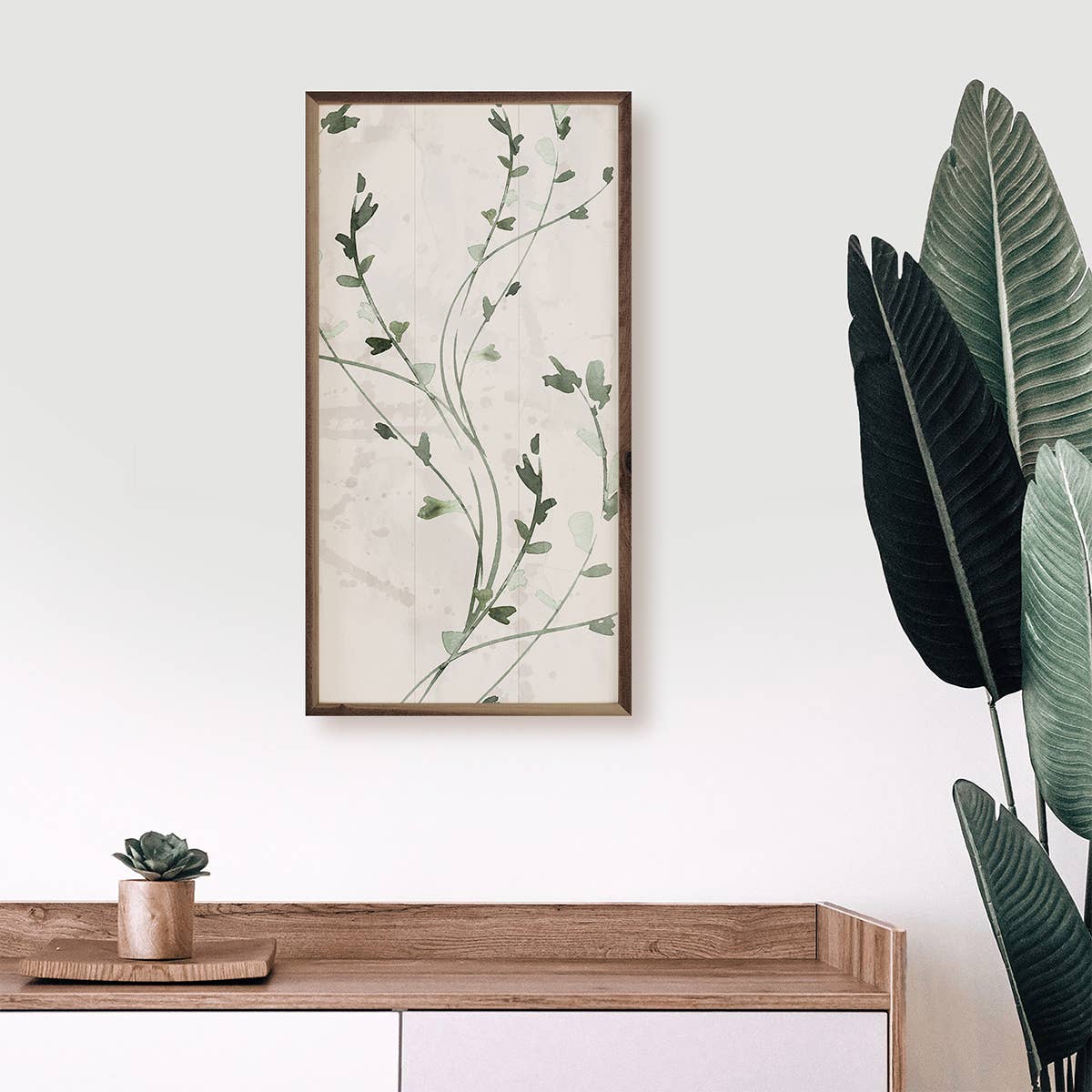 Botanical Panel 3 Thin Vines By Nina Blue