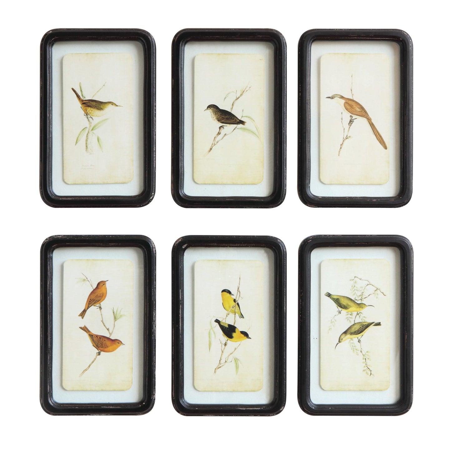 Distressed Wood Framed Wall Decor, 6 Styles