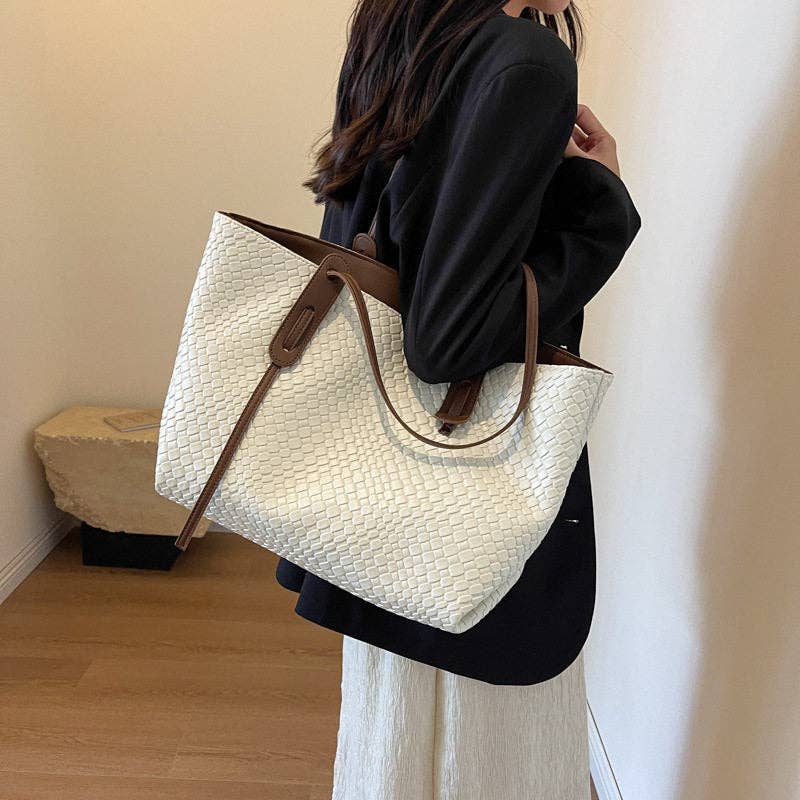 Retro Woven Tote Bag