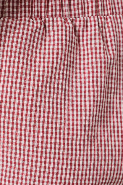 Ruffle Gingham Dolphin Shorts