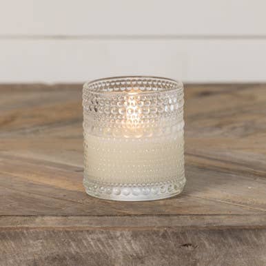 3.25" DOTTED GLASS 3D FLAME CANDLE