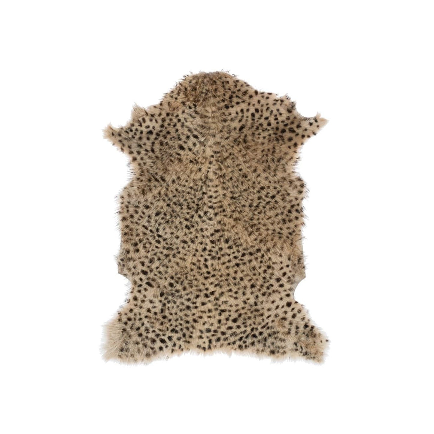 Fur Rug with Leopard Print
