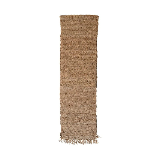 Woven Raffia Table Runner w/ Fringe