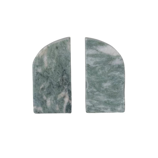 Marble Bookends, Green Melange