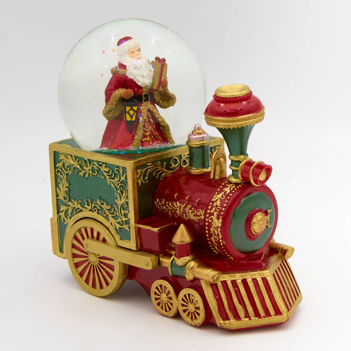 Santa Red Train Musical Glitterdome