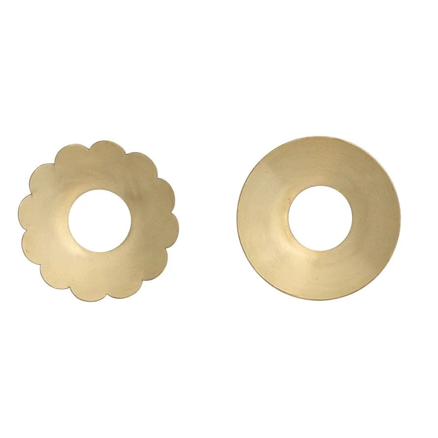 Brass Taper Candle Bobeches Set