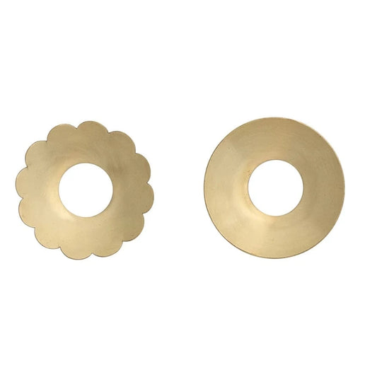Brass Taper Candle Bobeches Set