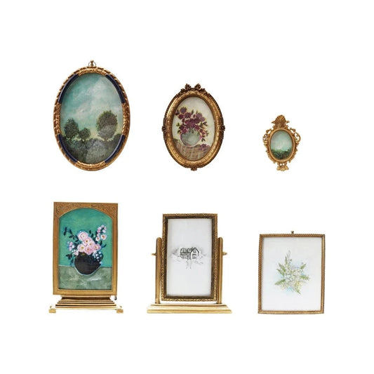 Pewter & Glass Photo Frames with Art