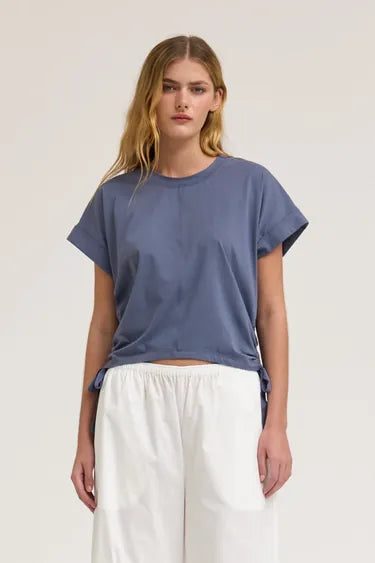 Soft Cotton Side Scrunch Tee