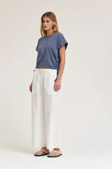 Soft Cotton Side Scrunch Tee