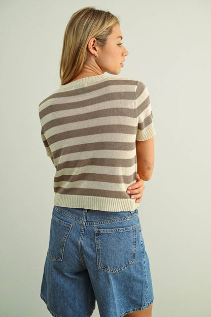 Striped Knit Top