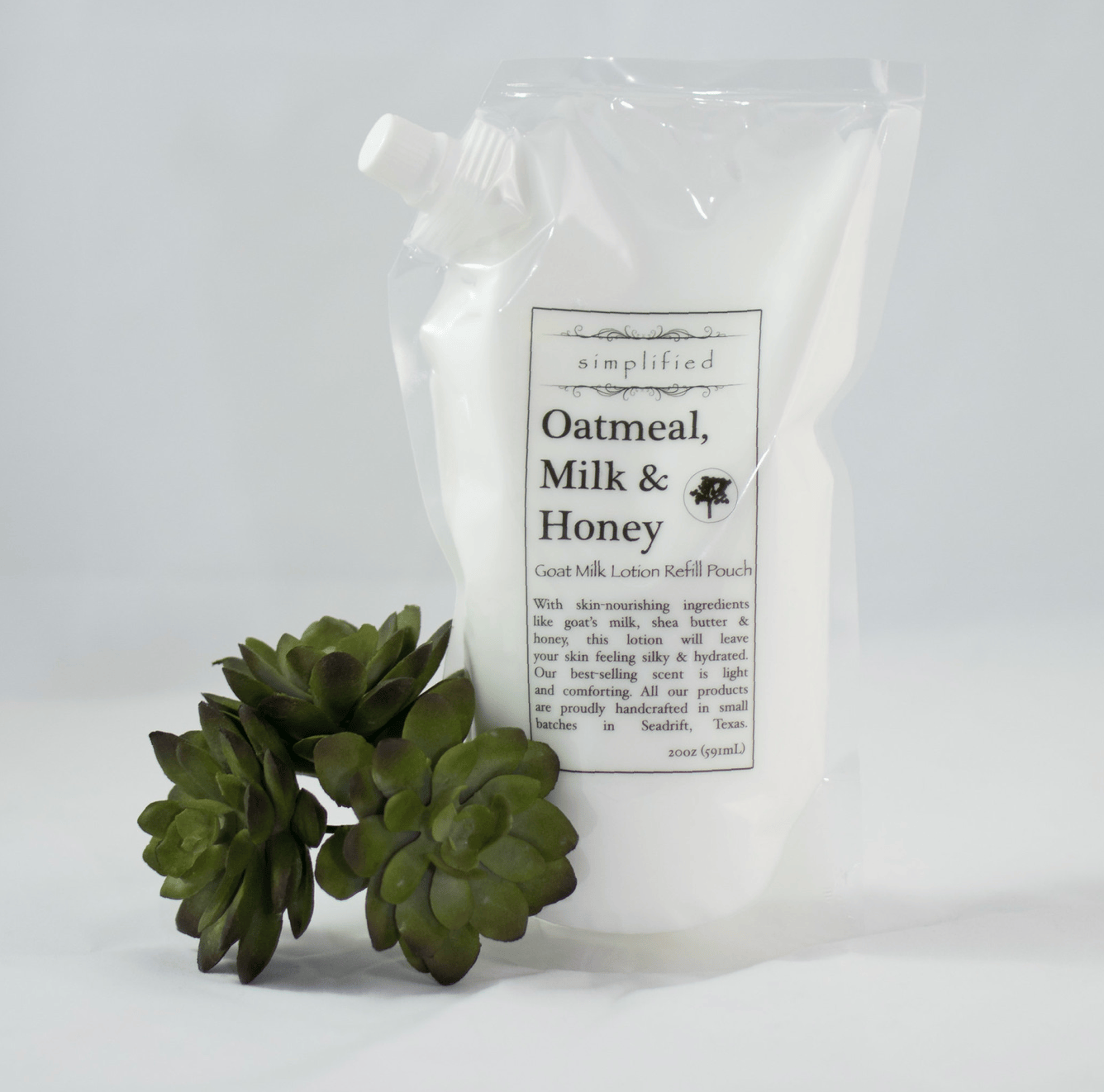 Simplified Soap 20 oz Goats Milk Lotion Refill Bag