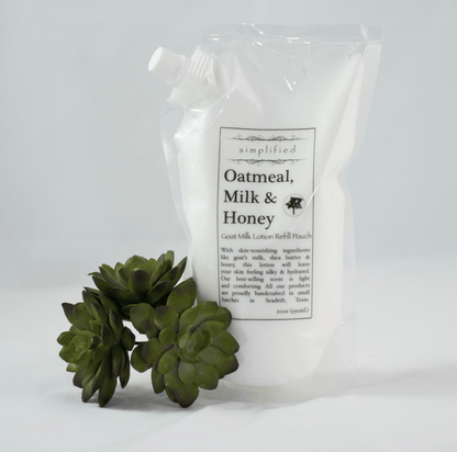 Simplified Soap 20 oz Goats Milk Lotion Refill Bag