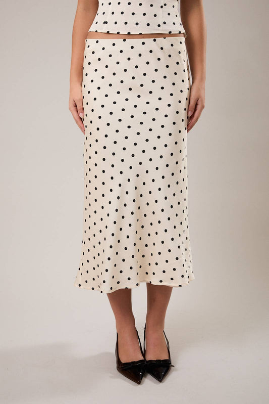 Polka Dot Mid Rise Maxi