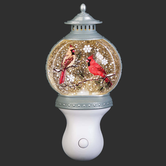 Cardinal Lantern Led Swirl Night Light