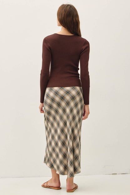 RIBBED BUTTON UP CARDIGAN