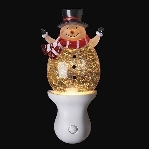 Swirl Snowman Swivel Plug-In Nightlight