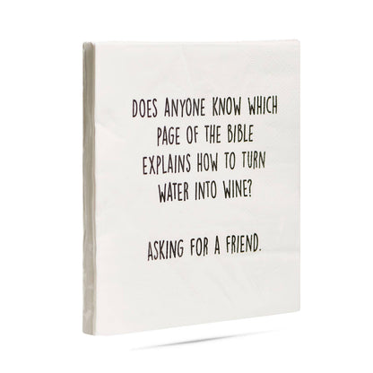 Does anyone know which page of the bible Cocktail Napkins