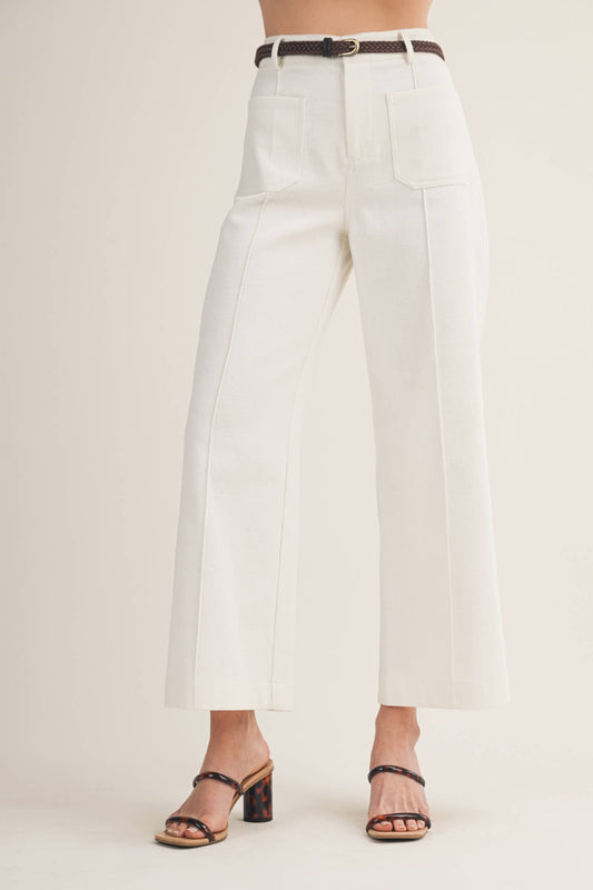 High-Waist Seamed Wide-Leg Trouser