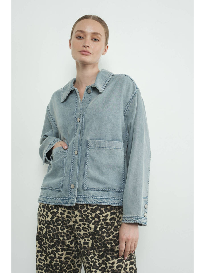 Embroidered denim jacket