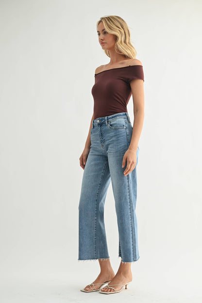 Slim Wide Leg Jeans