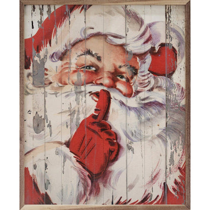 Santa Be Quiet Shh Art Print