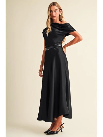Asymmetric Bias-Cut Dress