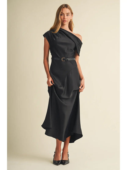 Asymmetric Bias-Cut Dress