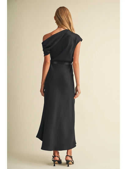 Asymmetric Bias-Cut Dress