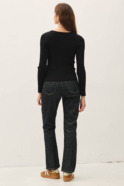 Ribbed Button Up Cardigan