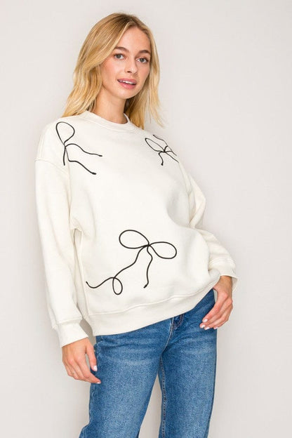 Knot Embroidery Sweathirts