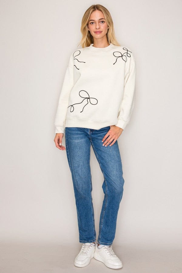 Knot Embroidery Sweathirts