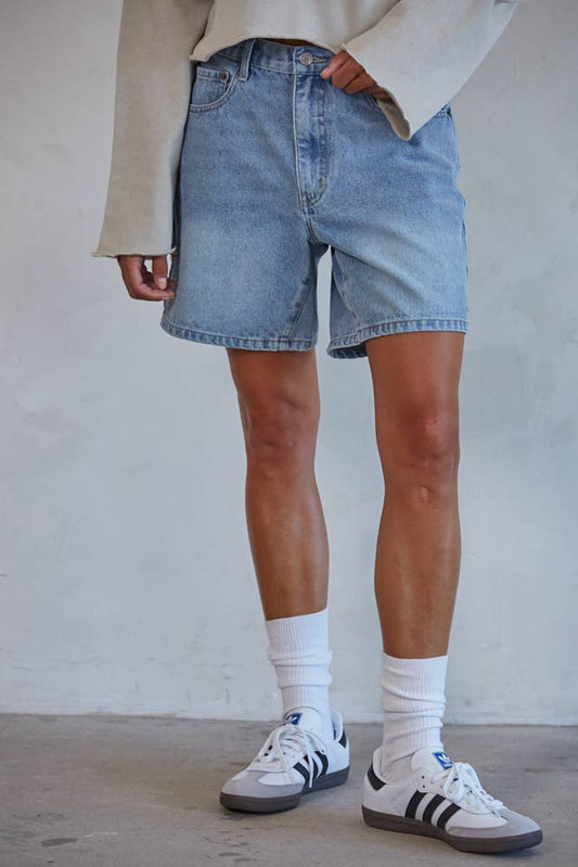 Woven Denim Shorts