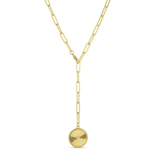 Adjustable Lariat Cross Accented Pendant Necklace