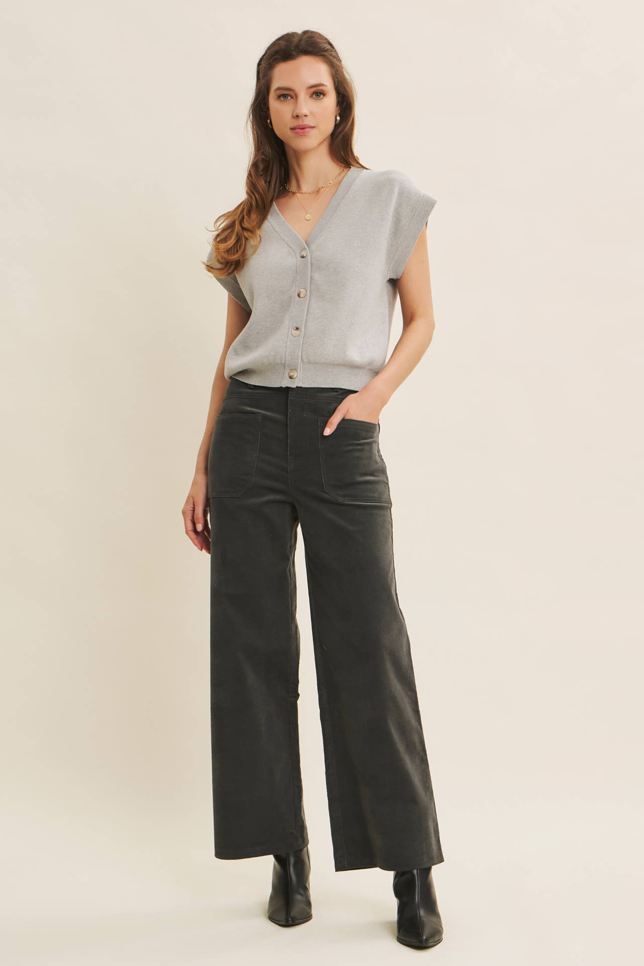 Cozy Chic Corduroy Wide-Leg Pants