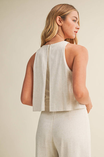Sleeveless Linen Jumpsuit