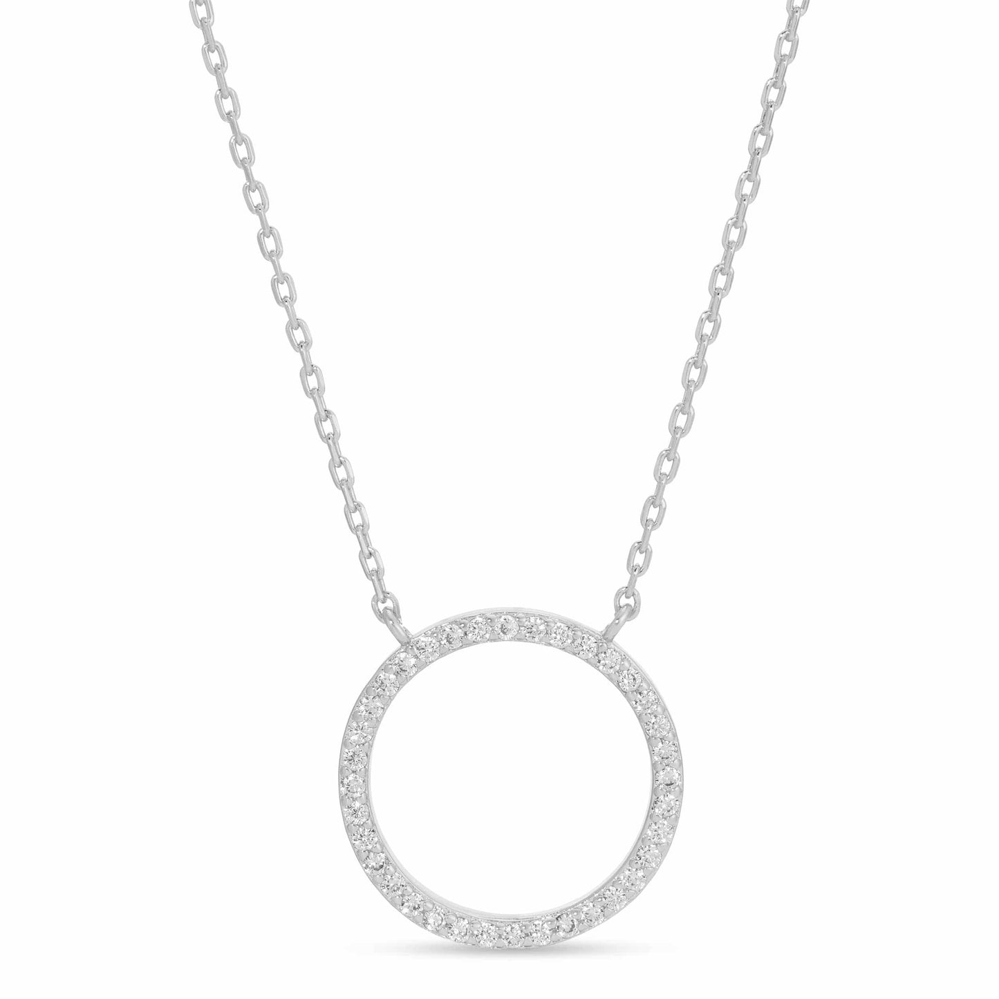 Open Pave Circle Pendant