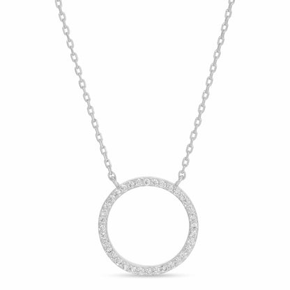 Open Pave Circle Pendant