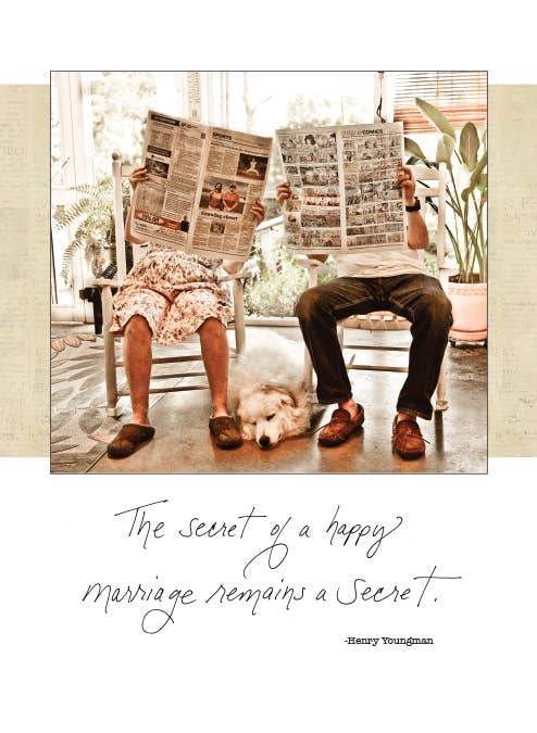 The secret of a happy marriage remains a secret. -Henr
