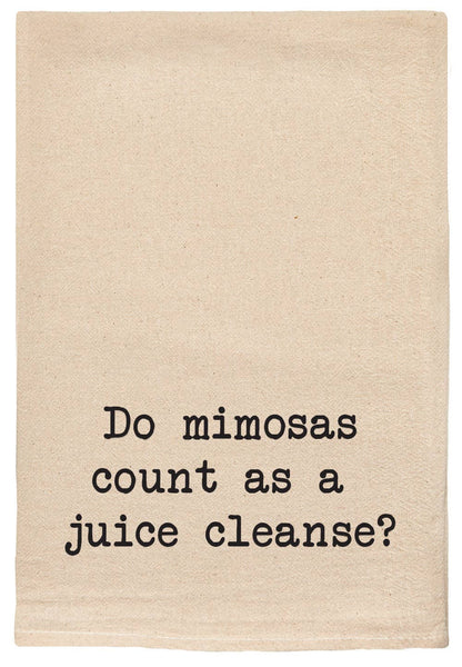 Do mimosas Count As A Juice Cleanse Sassy Kitchen Tea Towels