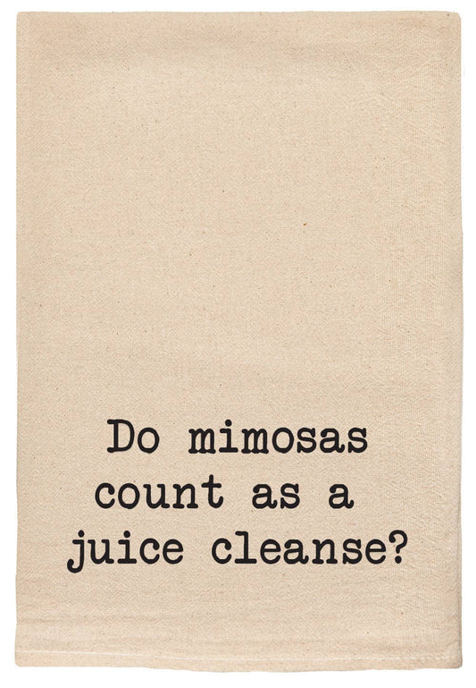 Do mimosas Count As A Juice Cleanse Sassy Kitchen Tea Towels