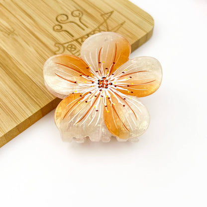Sweet Plum Blossom Hair Claw Clip, Vacation Hair Clip