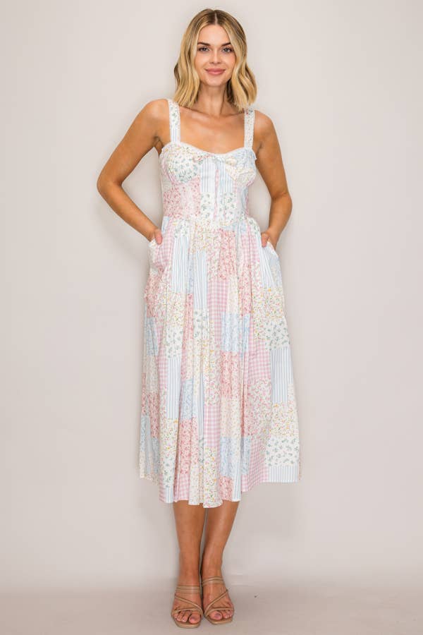 Botanic Multi Pattern Dress