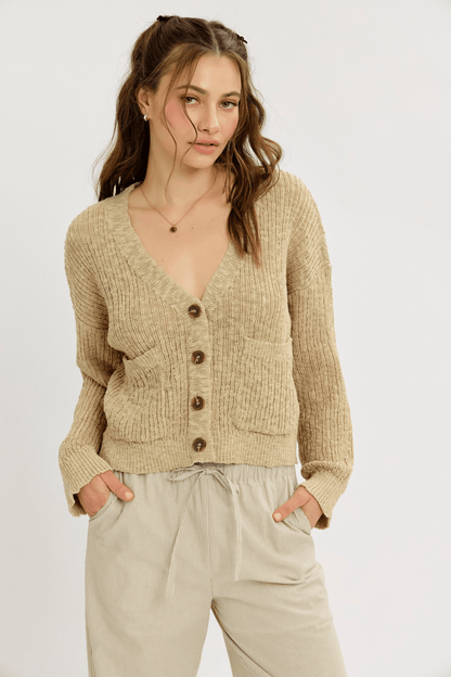Effortlessly Cool Slouchy Sweater Cardigan With Pockets