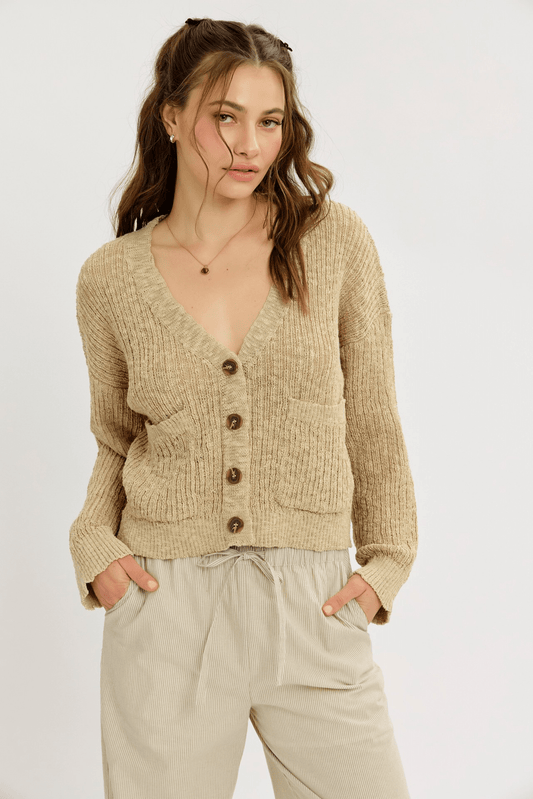 Effortlessly Cool Slouchy Sweater Cardigan With Pockets